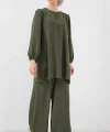 Ayrobin Tunik Pantolon Alt Üst Takım 6712 - Haki