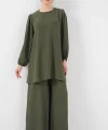Ayrobin Tunik Pantolon Alt Üst Takım 6712 - Haki