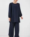 Ayrobin Tunik Pantolon Alt Üst Takım 6712 - Lacivert