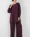 Ayrobin Tunik Pantolon Alt Üst Takım 6712 - Mürdüm