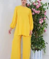 Ayrobin Tunik Pantolon Alt Üst Takım 6712 - Sarı