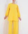 Ayrobin Tunik Pantolon Alt Üst Takım 6712 - Sarı