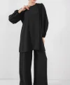 Ayrobin Tunik Pantolon Alt Üst Takım 6712 - Siyah