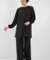 Ayrobin Tunik Pantolon Alt Üst Takım 6712 - Siyah