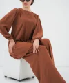 Ayrobin Tunik Pantolon Alt Üst Takım 6712 - Sütlü Kahve