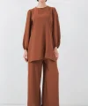 Ayrobin Tunik Pantolon Alt Üst Takım 6712 - Sütlü Kahve