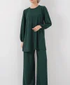 Ayrobin Tunik Pantolon Alt Üst Takım 6712 - Zümrüt Yeşili