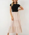 Ayrobin Uzun Etek 8048 - Bej