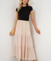 Ayrobin Uzun Etek 8048 - Bej