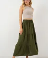 Ayrobin Uzun Etek 8048 - Haki
