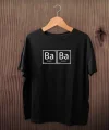 Babalar Günü Baskılı T-shirt - Siyah