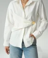 Bağlamalı Gömlek  Ekru