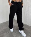 Basic Üç İplik Eşofman Pantolon - Siyah