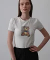 Baskı Detaylı T-shirt - Ekru