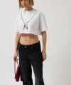 Baskılı Crop Thirt