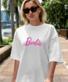 Baskılı Oversize T-shirt - Beyaz