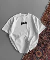 Baskılı Oversize Tshirt  Beyaz