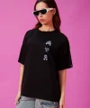 Baskılı Oversize Tshirt  iyah