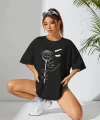 Baskılı Oversize Tshirt  iyah