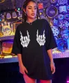 Baskılı Oversize Tshirt  iyah