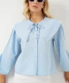 Bebe Yaka Gömlek 20314 - Mavi