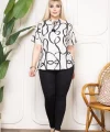 Bebe Yaka Püskül Detaylı Bluz  Desenli