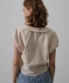 Bebe Yaka Yanları Bağlamalı Bluz - Taş