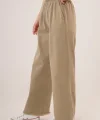 Bel astikli Paça Detaylı Cepli Haki Pantolon