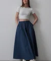 Belden astikli A Kesim Etek  İndigo