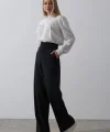 Beli Yarım Lastikli Palazzo Pantolon - Lacivert