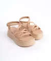 BELLA Lastikli Şerit Detaylı Ortopedik Taban Kadın Sandalet  CTT - Ten