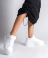 BIANA Bağcıklı Ortopedik Taban Kadın Sneaker Spor Ayakkabı  CBT - Beyaz