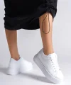 BIANA Bağcıklı Ortopedik Taban Kadın Sneaker Spor Ayakkabı  CBT - Beyaz