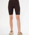 Biker Sporcu Şort - Kahve
