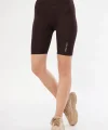 Biker Sporcu Şort - Kahve