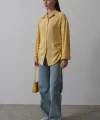 Biye Detaylı Ayrobin Gömlek - Sarı