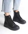 BLOOM Bağcıklı Fermuarlı Ortopedik Taban Kadın Bot CST - Siyah