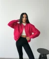 BOMBER MONT CYRUS KUMAŞ - Fuşya