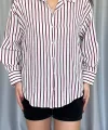 Bordo Çizgili Gömlek