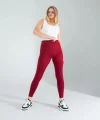 Bordo Fitilli Push Up Toparlayıcı Spor Tayt