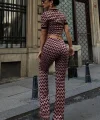 Brenda Desenli Crop Takım 9019-08