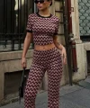 Brenda Desenli Crop Takım 9019-08