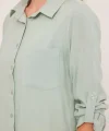 Çağla Yeşili Viskon Gömlek 20237