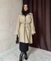 Camel Askı Detaylı Trençkot