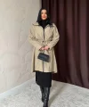 Camel Askı Detaylı Trençkot