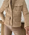 Camel Cepli Yumoş Ceket