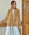 Camel Çift Katlı Kısa Ceket
