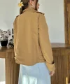 Camel Çift Katlı Kısa Ceket