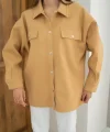 Camel Kaşe Çift Cepli Gömlek