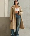 Camel Uzun Kemerli Trençkot